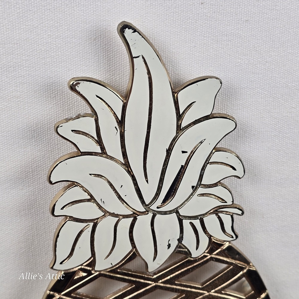 Pineapple Fruit Vintage Trivet Spoon Rest Hanging Wall Kitchen Decor Kitschy 12" - Picture 4 of 8